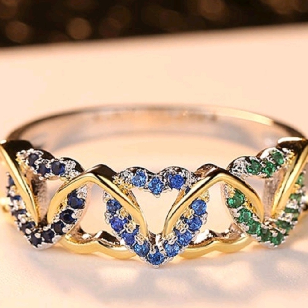 💗🛍SALE New luxury heart cz ring size 9